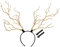 Geweih Stirnband Weihnachten Rentiergeweih Stirnband Fee Äste Haarband Cosplay Party Kopfschmuck Golden