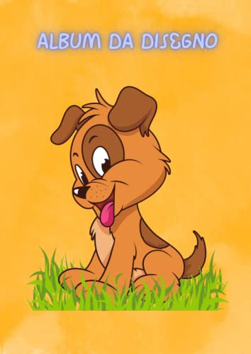 Album da disegno: Quaderno da disegno per bambino | 108 pagine A4 grande formato | Cagnolino di decoro nell'angolo della pagina