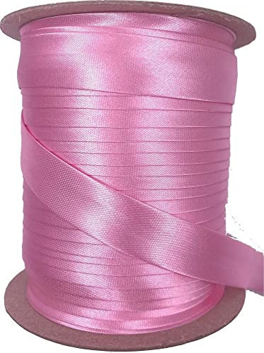SLANTASTOFFE BRINGEN SIE UNSEREM STOFF LEBEN Satin Schrägband Atlas 18mm breit 5m (Rosa)