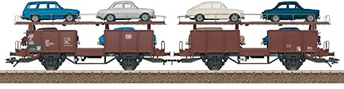 TRIX H0 24332 H0 Autotransportwagen-Paar Laaes der DB