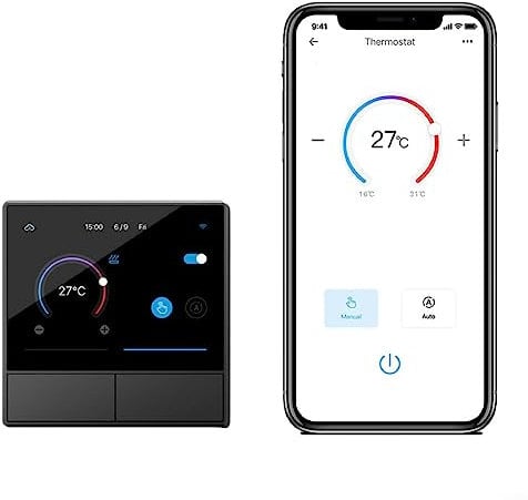 Interruttore da parete WiFi Smart Scene, interruttore della luce intelligente con controllo UE NSPanel, campanelli, termostati e altri dispositivi intelligenti, controllo bidirezionale touch screen a