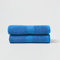 Homescapes 2er Set Flauschiges Premium Frottee Handtuch ca. 50 x 90 cm aus 100% Türkischer Baumwolle, Azurblau