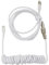 PDEEY White Coiled Keyboard Cable USB C, 5-Pin Aviator Connector, USB-C to USB-A Cord for Mechanical Gaming Keyboard