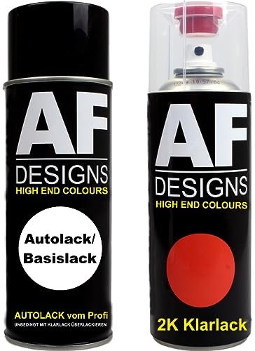 Alex Flittner Designs 2K Spray Set compatible con Jeep PRH Blaze Red Crystal Perl Metallic Base Barniz Transparente 2K Spray Spray 400 ml
