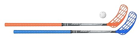 FAT PIPE | Floorball Unihockey Schläger Set Rock 33 Unihand mit gerader Schaufel | 2 Schläger und 1 Ball | Markenqualität aus Finnland