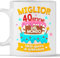 TeeDesign Tazza Divertente e Colorata 40 anni. Idea Regalo per mamma papà - Gadget simpatico per Compleanno di amico, amica, collega. Idea Regalo di Natale - 40 anni