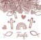 COLOFALLA 100 Stück Taufe Glitzer Konfetti Deko Pink Streudeko Baby Shower Babyparty Tisch Dekoration für Kommunion Konfirmation Junge Mädchen (Pink)