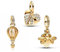 TCZNAF Gold Charms -Anhänger aus Sterling-Silber mit Zirkonia Steinen für Europäische Armbänder Halsketten Muttertag Bead Charm für Damen
