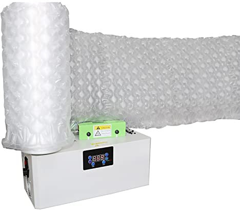 Luftpolstermaschine, Smart Bubble Film Inflator Buffer Air Cushion Machine, Wird Mit 2 Rollen Polsterbeuteln Geliefert, Geeignet Für 300 M Füllbeutel, Kürbisfolie, Vierreihig