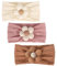 3 Stück Baby-Blumen-Stirnband, Nylon-Baby-Stirnbänder, weiche Haarbänder, Baby-Zubehör für Neugeborene, Kleinkinder (Yellow,Pink,Brown)