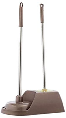 Toilet Brush Bathroom Accessories Plastic Toilet Brush With Bracket Bathroom Toilet Long Handle Toilet Bowl Brush Set Drawer Set Cleaning Brush Toilet Brushes & Holders (Color : Bruin)