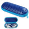 VichiPan Funda de Gafas de Natación, Funda Protectora de Gafas de Natación con Agujero de Drenaje, Funda Portátil de Cremallera con Clip de Mosquetón para Gafas de Sol Goggles (Azul Marino)
