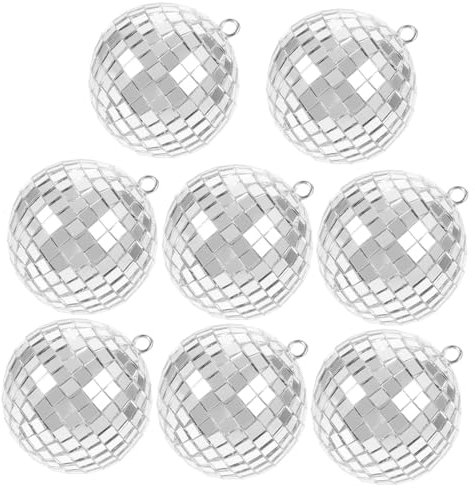 GOOHOCHY 8stücke Disco Dekoration Retro Hängende Spiegelkugeln Für Party Garten Einfache Anbringung Festliche