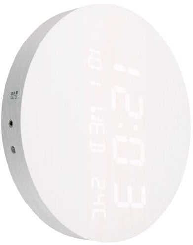 PRETYZOOM Digitale Led-Uhr Mit Holzausführung Tischuhr Elektrisch Multifunktionsuhr Mit Eingebautem Spiegel Kompakt Und Langlebig Wiederaufladbare Led-Uhr Für Schreibtisch