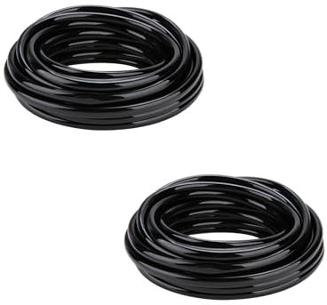 Garden Irrigation Drip Pipe, 2ps 10m Watering Hose ID 8mm OD 11mm Black Irrigation Tube PVC Flexible Garden Water Hose Pipe Irrigation Watering Systems for Greenhouse