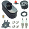 Kurihina Kompatibel mit 11013-7047 Luftfilter & 49065-7007 Ölfilter Passend für KAWASAKI FR651V FS481V FS541V FS600V FS730V 4-Takt-Motor Rasenmäher Traktor Tune Up Kit