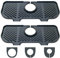 2PCS Kitchen Sink Splash Guard, Adjustable Bayonet Silicone Draining Mat Around Tap, 3 Aperture Faucet Guard & Draining Mat, Sink Tap Drainer Mat for Kitchen Bathroom Counter Drying