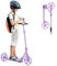 KOMFOTTEU Patinete Plegable para Niños y Adultos, Scooter con Manillar Altura Ajustable en 3 Niveles y 2 Ruedas Luminosas con Freno, Patinete Portátil con Carga de 110 kg (Púrpura)