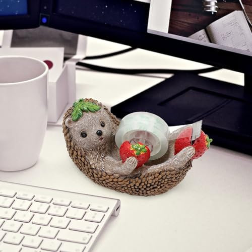 Lustiger Tier-Klebebandabroller，sharp klebebänder，schreibtisch gadgets büroartikel Schulbedarf，lustige geschenke sharp klebebänder，Lustige Desktop-Dekorationen (Igel)