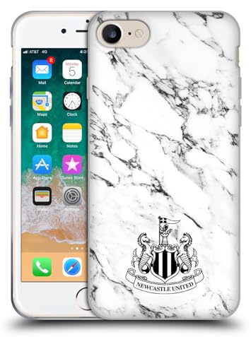 Head Case Designs Offizielle Newcastle United Football Club Weißer Marmor Wappen Gelhülle [Militärischer Schutzgrad] Kompatibel Mit Apple iPhone 7/8 / SE 2020 & 2022 Und Kompatibel Mit MagSafe