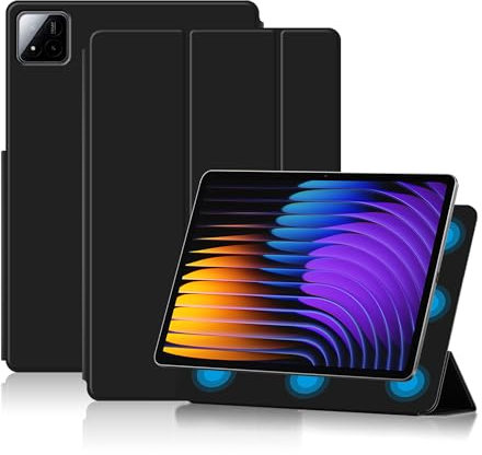 FDHYFGDY Case for Xiaomi Pad 7/7 Pro 11.2 Inch Magnetic Protective Case, Slim Lightweight Smart Stand Case, Tablet Case for Xiaomi Pad 7/7 Pro, Black