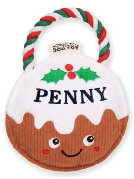 History & Heraldry Personalised Christmas Pudding Dog Toy (Penny)