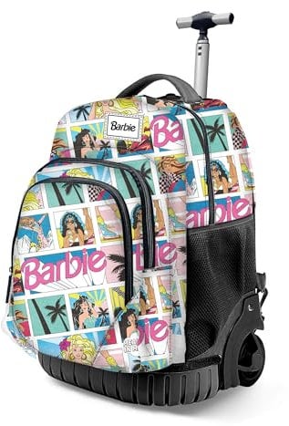 Karactermania Barbie Comic-Sac à dos à Roulettes GTS FAN, Multicolore, 32 x 47 cm, Capacité 30 L