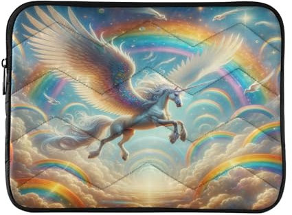 Magical Sky Unicorn Rainbow Laptop Sleeve Bag 15-16 Inch, Computer Carrying Bag Laptop Protective Case Laptop Briefcase