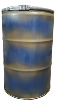 Destello S.L. Jerrican en métal table haute baril industriel laqué couleur bleu 90 x 57 cm