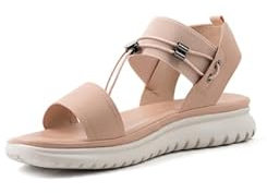 GABYLOU - Modele Lou Sandales Plates A Enfiler Femme Confort Pieds Larges – Talon 2.5 cm – Réglable à Elastique - Bout Rond – Style Estival Élégant pour Pieds Sensibles