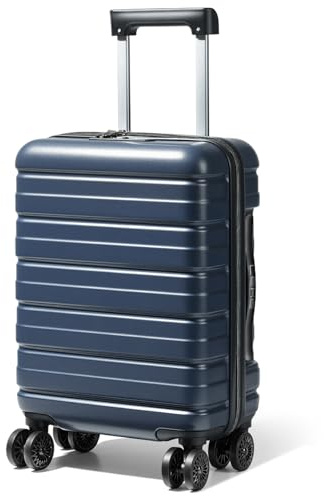 Lekesky Handgepäck Koffer 55x35x25cm - Trolley Handgepäck mit TSA Schloss und 4 Rollen,Leicht Hartschale für Lufthansa, Eurowings, EasyJet, 38L, Blau