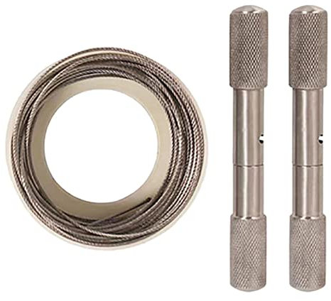 Stainless Steel Cable Saw - Portable Wire Rope Saw for Camping, Emergency, PVC Pipe Cutting & Sheep Shearing