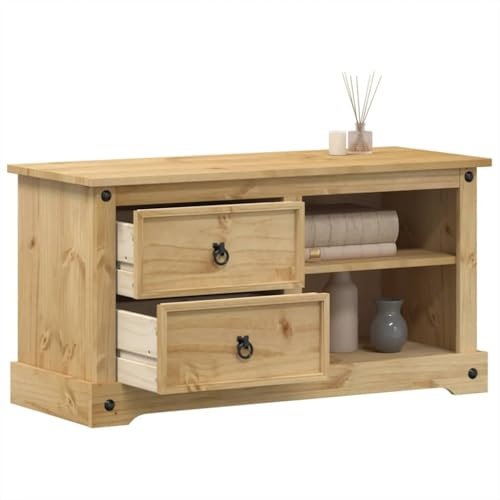 UJCHVHN TV Cabinet Corona 100x40x52 cm Solid Wood PineEntertainment Centres & TV Stands