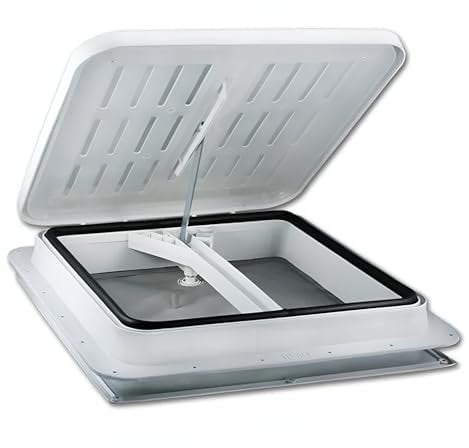 XENPER® Kit Claraboya 40x40 para Caravana – Ventana de Techo con Manivela + Mosquitera | Modelo TF40 para Autocaravanas, Furgonetas y Campers