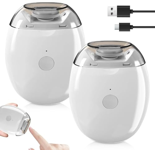 2 Stück Nagelschleifer Elektrisch,Elektrischer Nagelknipser,Elektrische Nagelfeile mit 3 Gesch-Ultraleise,Nagelschneider Elektrisch,Electric Nail Clippers für Kinder Senioren Erwachsene