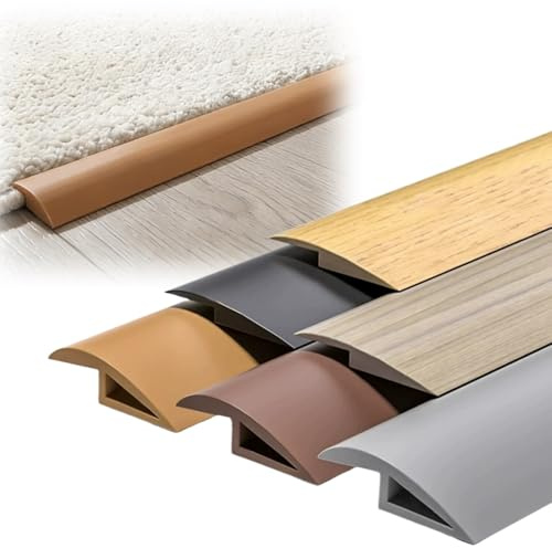 Barre de Seuil Adhesive de Porte en PVC, Seuil de Porte Rattrapage de Niveau, Bandes de Transition Sol, Rampe de Seuil pour Hauteur Inférieure À 10mm(Black,12mm x 1m/3.3ft)