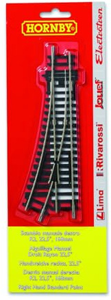 Hornby HT8304 OO Gauge Right Hand Point Blister Pack - Extra Track Pieces for Model Railway Sets, Model Train Track Pieces - Scale 1:76