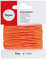 Rayher 8908934 Gummifaden, 1 mm ø, Karte 5 m, orange, elastische Gummischnur zum Nähen von Behelfsmasken, für Armbänder usw.