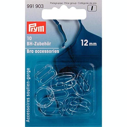 Prym BH-Zubehör, 10-teilig, 12 mm, aus Kunststoff Sortiert, transparent