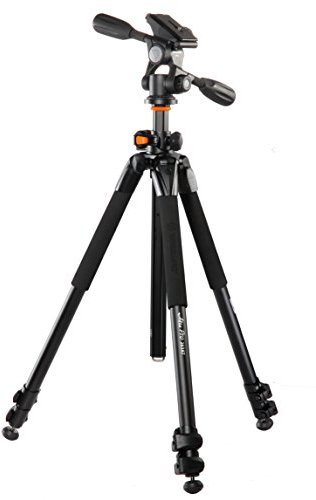 Vanguard Alta Pro 263AP Treppiede in alluminio con inclinatore PH-32 per fotocamere DSLR Sony, Nikon, Canon, nero