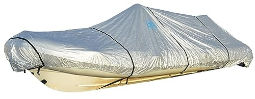 Ducksback 24-26ft Heavy Duty Waterproof RIB/Sport Boat Cover | Fits 24-26ft, 100 beam width Waterproof, breathable, UV resistant Elasticated hem, tie down straps Carry bag included