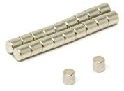 Samarium Cobalt for Motors, Electric Motors, Turbo Machinery and Sensors - 3mm dia x 3mm thick - 0.2kg Pull - Pack of 20