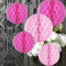 EinsSein 5er Mix Honeycomb Wabenbälle Supreme 2X Large 30cm pink, rosa 3X medium 25cm pink, pink, rosa Hochzeit Wedding Wabenball Dekoration Party Geburtstag