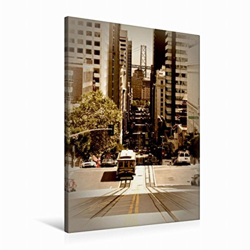 Premium Textil-Leinwand 60 x 90 cm Hoch-Format SAN FRANCISCO California Street | Wandbild, HD-Bild auf Keilrahmen, Fertigbild auf hochwertigem Vlies, Leinwanddruck von Melanie Viola