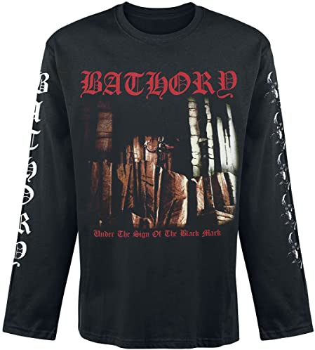 Bathory Under The Sign Männer Langarmshirt schwarz L 100% Baumwolle Band-Merch, Bands