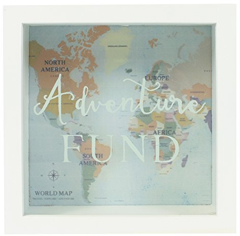 Jones Home and Gift Adventures Fund Frame Money Box, White