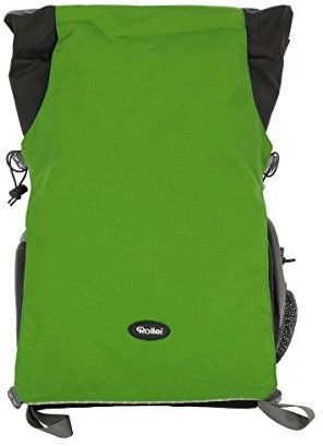 Rollei Traveler Fotorucksack Canyon M - Outdoor Fotorucksack (Daypack), inkl. separatem Einsatz für die Kameraausrüstung, Stativhalterung und Laptopfach - Größe M (25 L) - Forest (Grau/Grün)