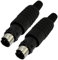 AERZETIX: 2 x Stecker Anschluss DIN Mini 3Pin Pin Männlich C19581