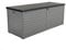 Charles Bentley, 390L, Outdoor, Garden, Plastic, Storage Box, Grey Body, Black Lid, Moulded Handles, Padlock Hasp, Sliding Lifts, PP Vacuum, Indoor, Outdoor, Steel, Storage Chest (143x57x53cm)