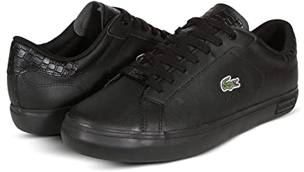 Lacoste Powercourt Sneaker für Herren, Schwarz/Grün Croc, 44 EU